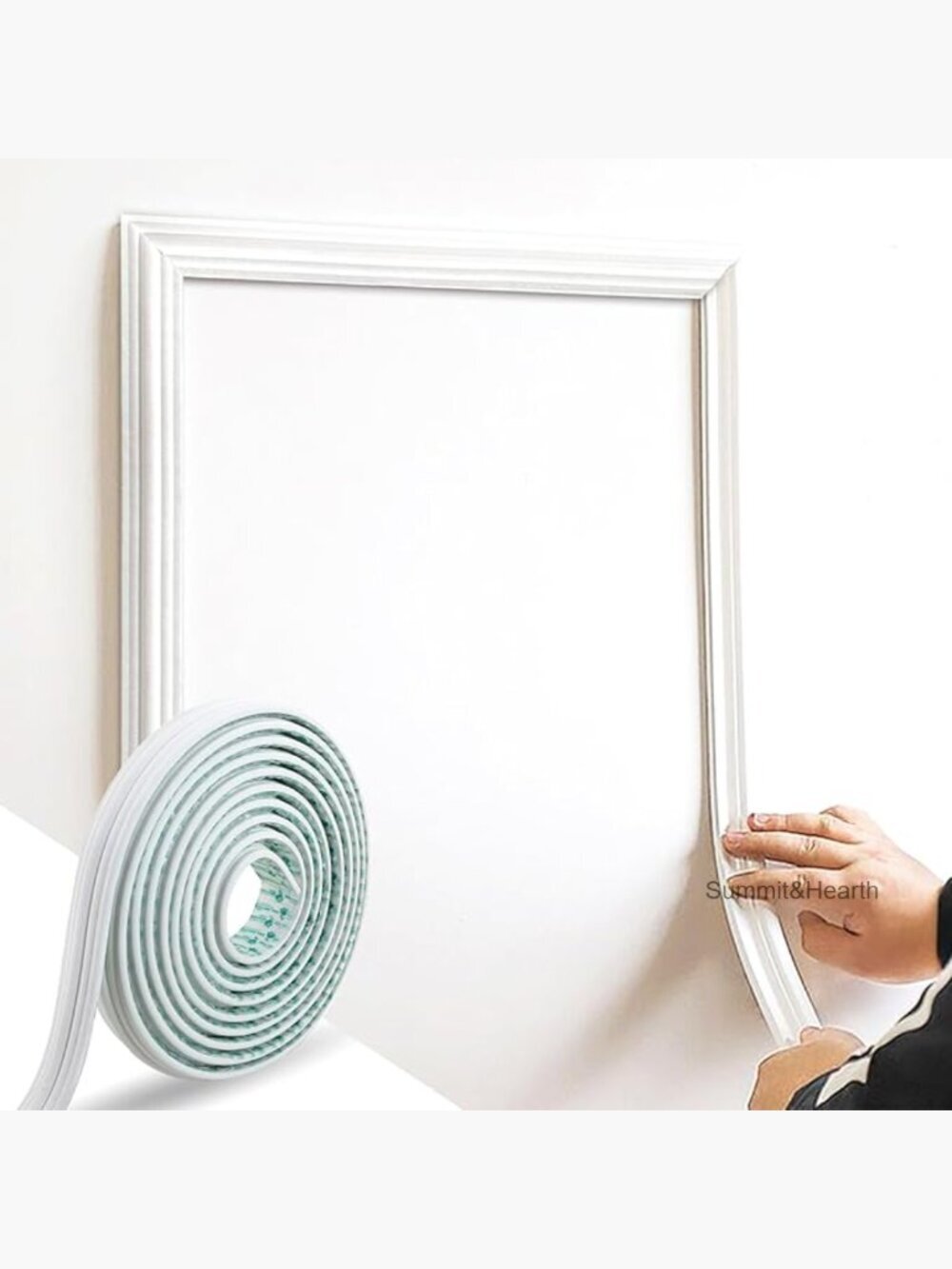3m x 3.8cm Peel Stick Chair Rail Molding Flexible Wall Trim Home Decor